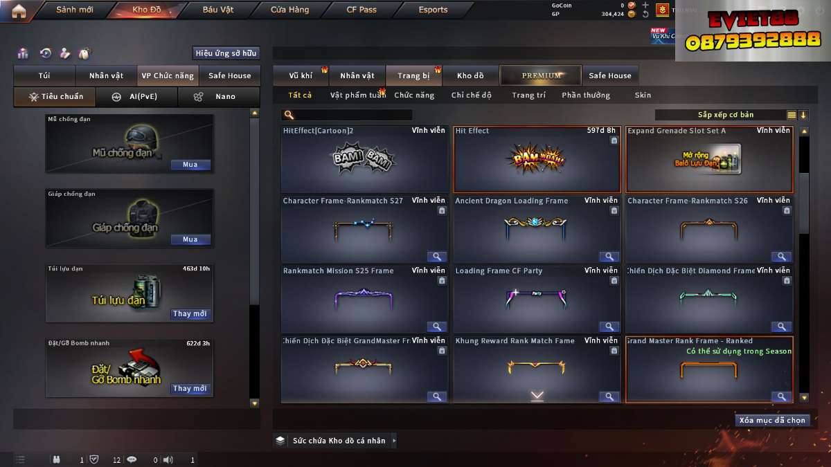 shop acc cf uy tin gia re